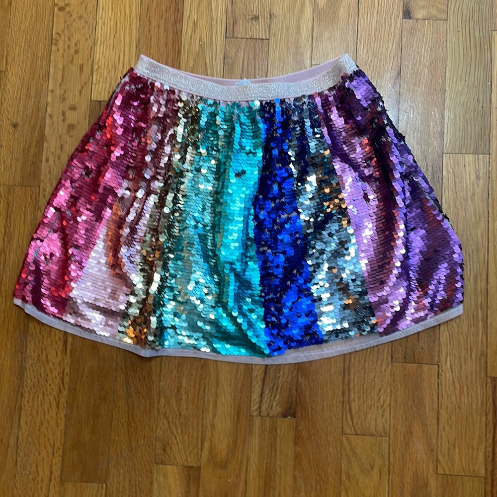 H&M Multicolor Sequin Rainbow Skirt